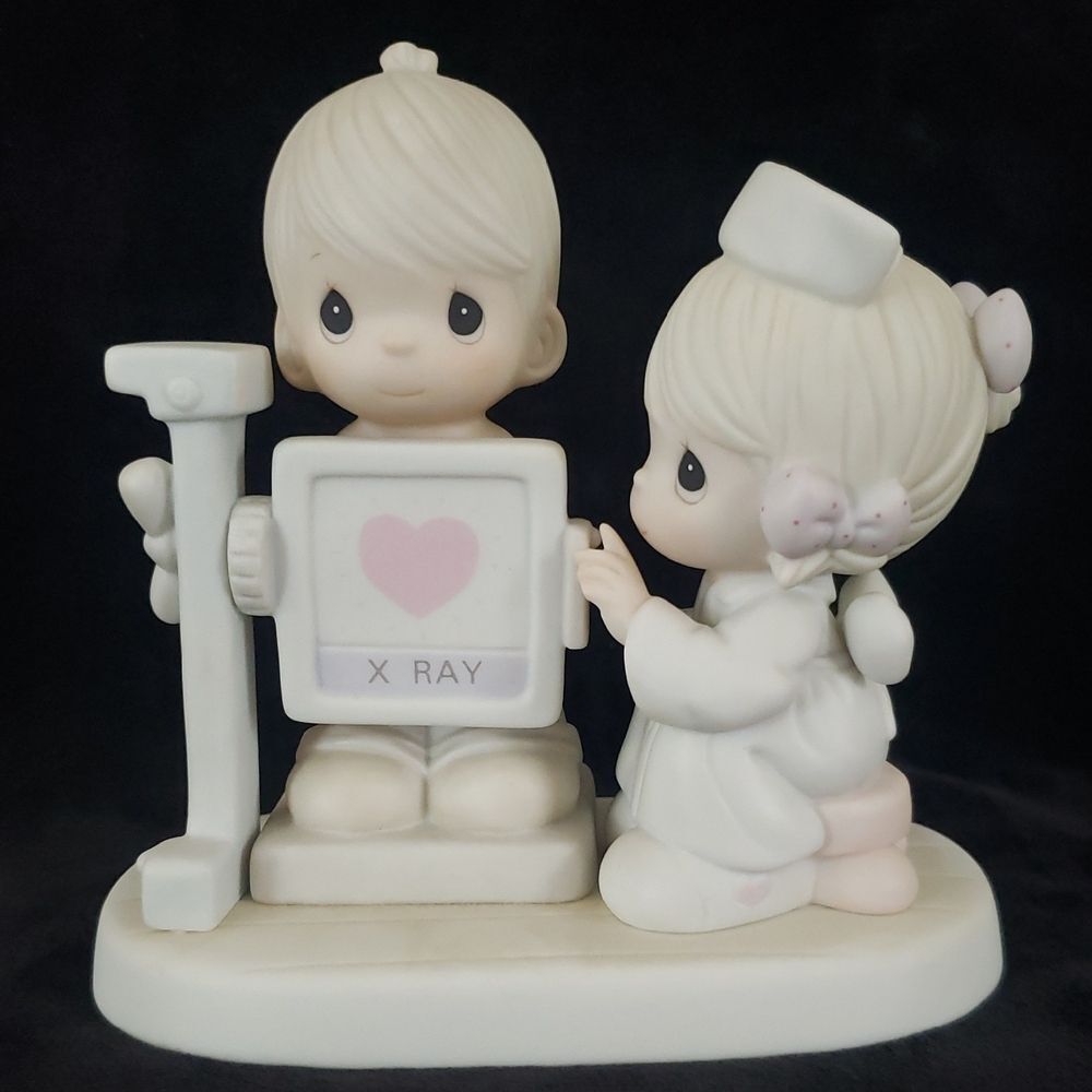 Vintage Precious Moments "My Heart Is Exposed With Love" Figurine #520624 (1988)